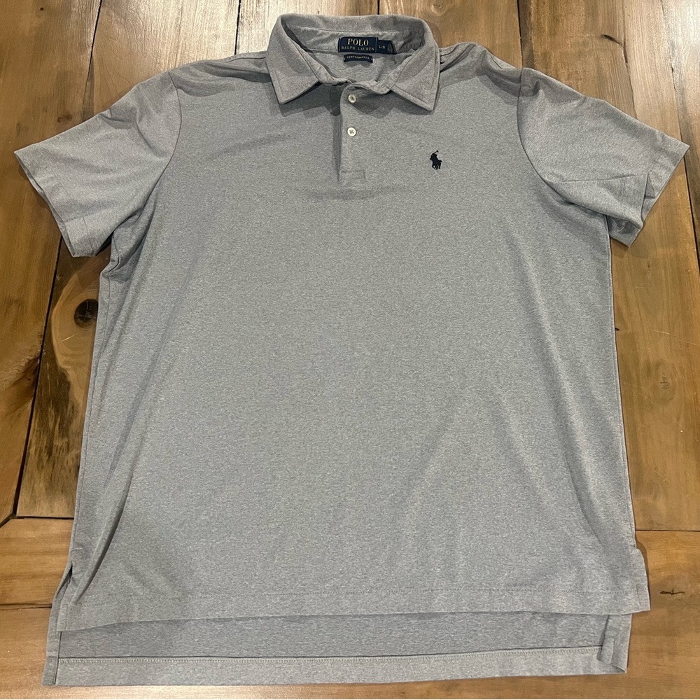 Polo Ralph Lauren Men’s Performance Polo, Size Large, Light Gray